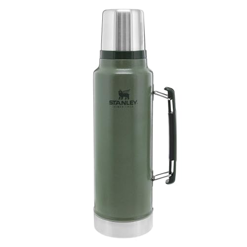 Stanley Classic Vacuum Insulated Wide Mouth Bottle - Hammertone Green - BPA-Free 18/8 Stainless Steel Thermos for Cold & Hot Beverages - 1.5 QT